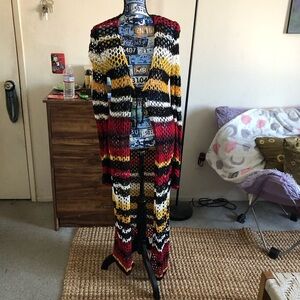 Forever 21 Open crochet Long Cardigan